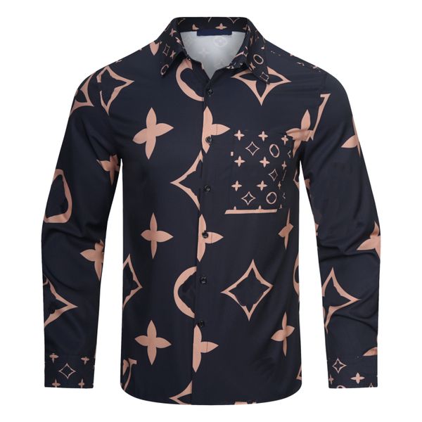 

men casual shirts fashion social formal cardigan slim fit designer letter printed long sleeved shirt, White;black