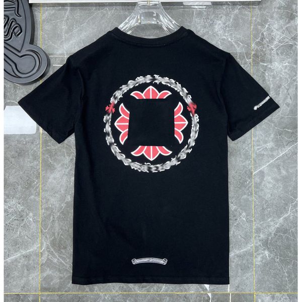 

men's ch women luxury t shirts summer brand man t-shirt fashion cross sanskrit tees letter horseshoe short sleeve designer tshirts boy, White;black