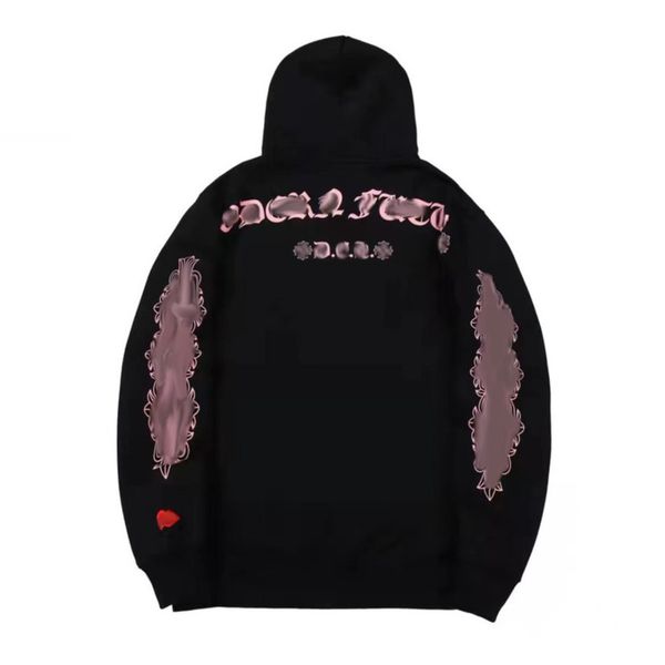 

luxury fashion men's sweatshirts classic brand ch zipper hoodies women men loose pullover hooded designer horseshoe hoodie sweater jack, Black