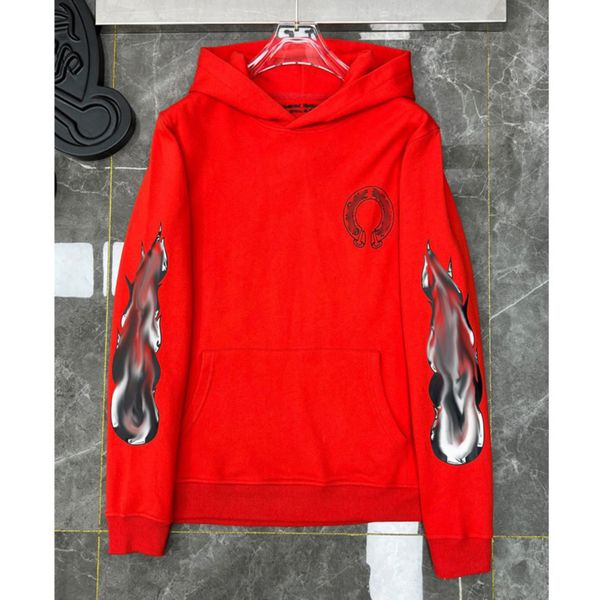 

fashion men's luxury sweatshirts classic ch zipper hoodies women men loose pullover hooded designer horseshoe sanskrit hoodie sweater j, Black