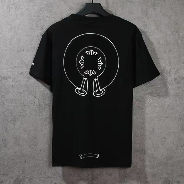 

t-shirt summer ch t shirts brand man luxury cross sanskrit tees letter designer tshirts classic boy loose round neck shirt 7k35, White;black