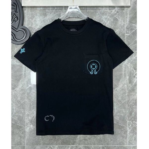 

men's loose summer t shirts ch luxury brand man t-shirt women cross sanskrit tees letter designer tshirts boy classic round neck shirt, White;black