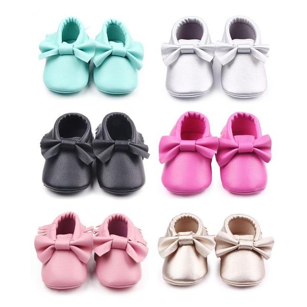 

first walkers tassel baby shoes pu leather born girls princess big bow moccasins 0-18 months298b