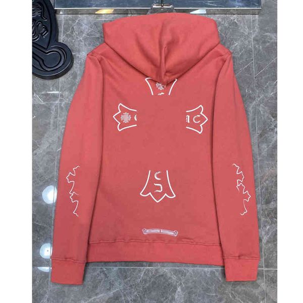 

fashion luxury sweatshirts classic ch brand hoodie hooded designer horseshoe sanskrit loose zipper jacket pullover coat khmy, Black