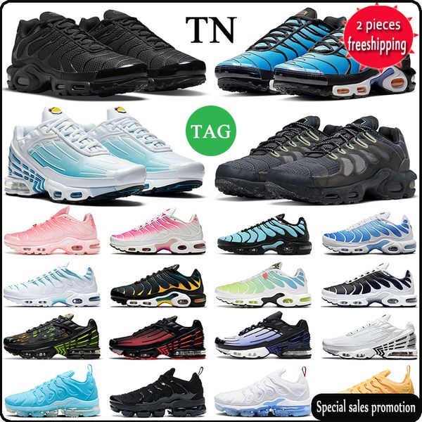 

sb boots tn plus 3 men women running shoes triple black white hyper university blue smoke grey zebr