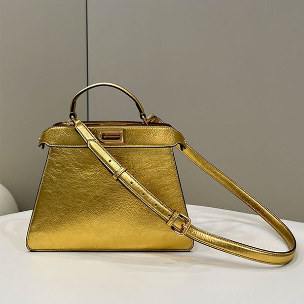 

women handbag tote bag crossbody bags genuine leather gold silver fashion letters long strap dinner clip shoulder bag