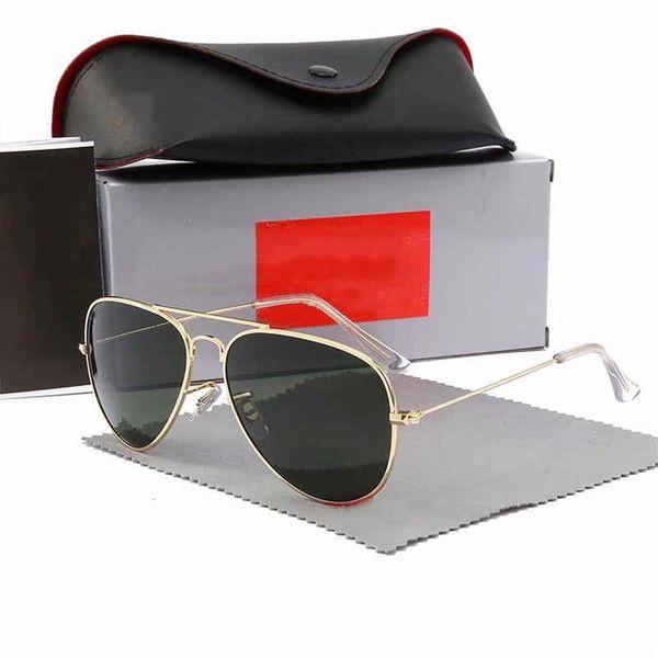 

luxury designer sunglasses for men women mirror metal frame pilot sunglass classic vintage eyewear anti-uv cycling driving 1pcs fa272a, White;black