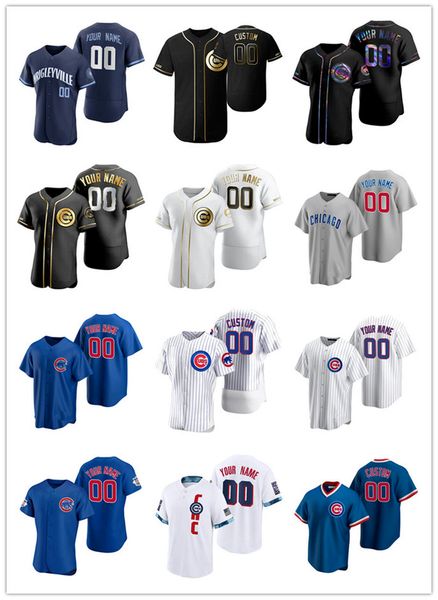

baseball jersey s-3xl custom chicago''cubs''men anthony rizzo javier baez jersey willson contreras 2023 alternate city c, Blue;black