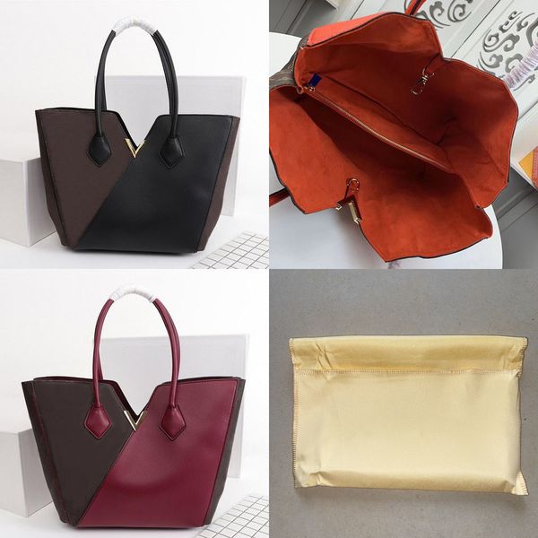 

evening bags m40460 leather classic lattice handbags for women purse totes woman capacity shopping shoulder bag