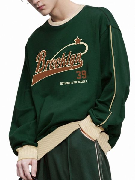 

men's hoodies & sweatshirts men slogan graphic pullover p6ko#, Black