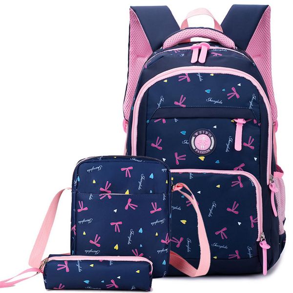 

puimentiua 3pcs set waterproof children school bags for girls princess school backpacks kids printing schoolbag mochila infantil2931