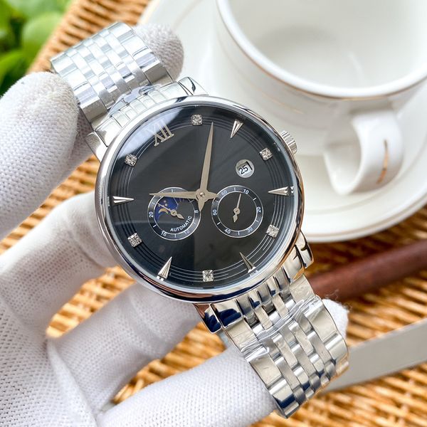 

mens watch automatic mechanical movement watches for men stainless steel wristwatch 42mm business wristwatches montre de luxe, Slivery;brown