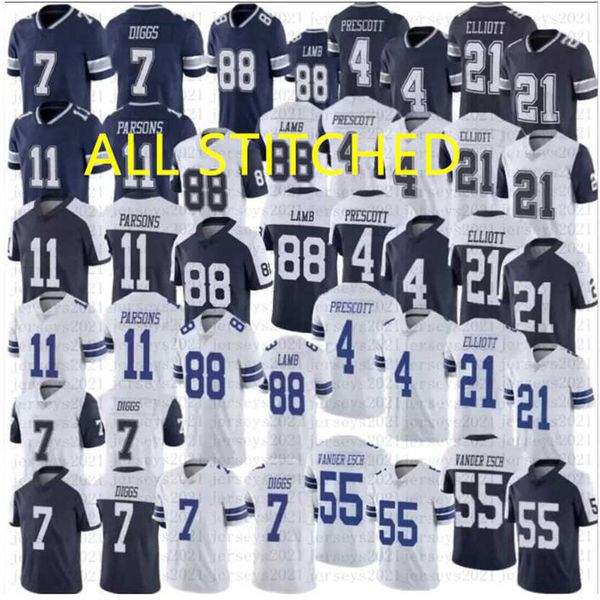 

custom micah parsons jersey dallas''cowboys''7 trevon diggs ceedee lamb dak prescott ezekiel elliott leighton vander esc