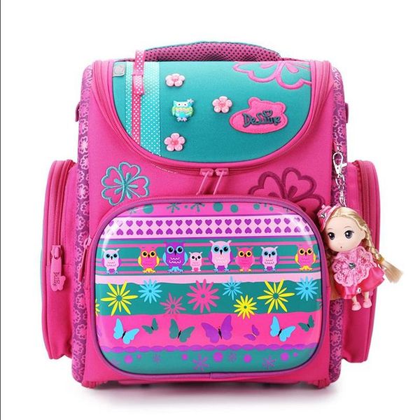 

delune 2017 new european children school bag girls boys backpack cartoon mochila infantil large capacity orthopedic schoolbag280r