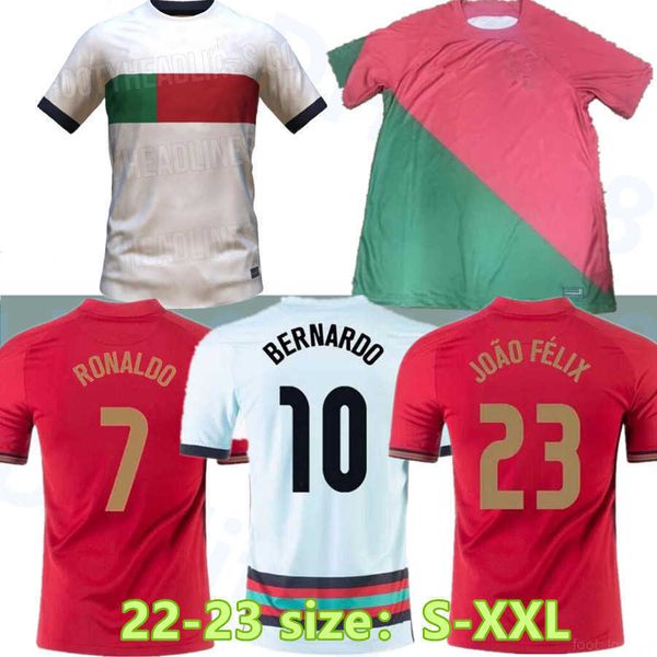 

22 23 portuguesa kids kit ronaldo soccer jersey joao felix 2022 2023 diogo andre silva bernardo fernandes camisa de futebol men football, Black;yellow