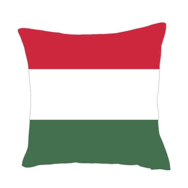 

hungary flag throwpillow cover factory supply good price polyester satin pillow cover