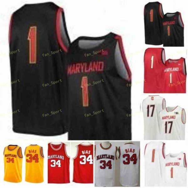 

college college basketball wears ncaa maryland basketball jersey 1 anthony cowan jr 2 aaron wiggins 4 ricky lindo jr 5 eric ayala custom sti, Black