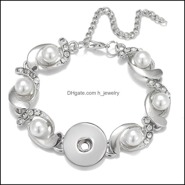 

charm bracelets noosa snap bracelet jewelry rhinestone acrylic beads ginger buttons chunk charm wristband fit diy 18mm s dhseller2010 dhexo, Golden;silver
