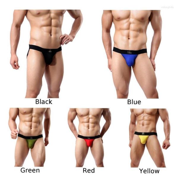

underpants men's breathable briefs thong jock strap g-string bulge pouch underwear lingerie low rise u convex t-back male, Black;white