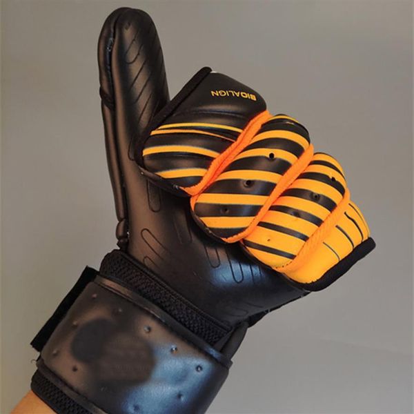 

2020 professional kids goalkeeper gloves mens football goal keeper anti-slip no finger save guard goalie men sports soccer gloves247v, Black