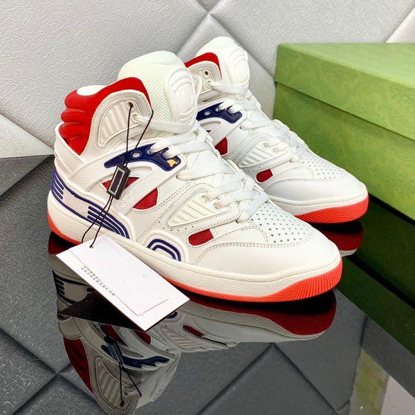 

men white ankle women ggity basket high-sneakers luxury black contrast color casual canvas mesh shoes thickening sport shoe