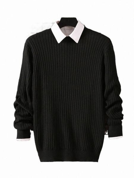 

men's sweaters men ribbed knit sweater without shirt f3y0#, White;black