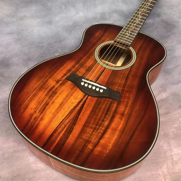 

40 inch guitar black finger full koa wood tree of life series acoustic
