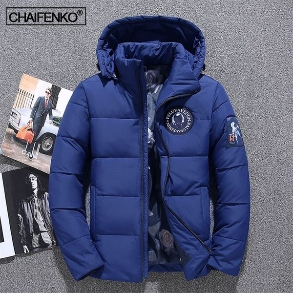 

mens down parkas winter thick warm windproof detachable hood fashion casual brand coat autumn zipper jacket 220829, Black