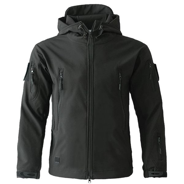 

mens jackets mens tactical jacket hiking jackets shark skin soft shell clothes windbreaker flight pilot hood military fleece field jacket 22, Black;brown