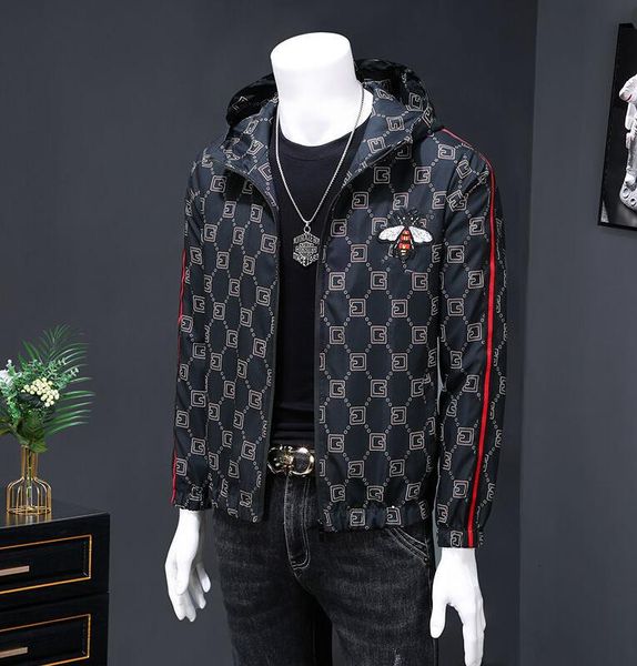

spring autumn hooded jackets men golf wear stand collar slim windbreaker hoodies man golf clothing bomber coat plus size s-5xl, Black;brown