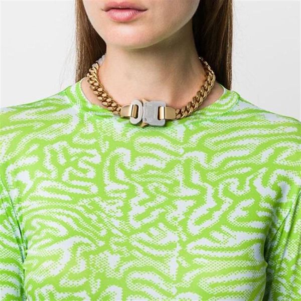 

2020 1017 alyx studio logo acrylic stitching chain necklace men women fashion bracelet hip hop outdoor street accessories festival206h, Silver