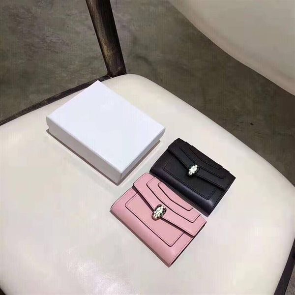 

pink sugao designer wallets high luxury wallet card holders genuine leather women wallet fashion purse clutch with box2925, Red;black