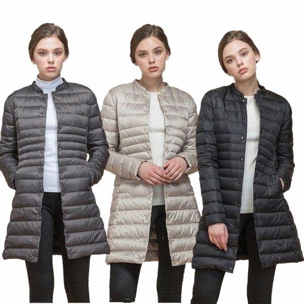 

women's down & parkas women's down & parkas zogaa women winter warm thick padded cotton and ultra light duck long jacket overcoat, Black