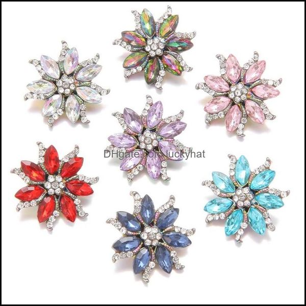 

clasps hooks noosa plating dazzling rhinestone snap buttons fit diy 18mm button bracelet necklace acc jewelry women me dhseller2010 dhfyu