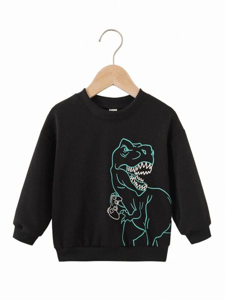 

others apparel toddler boys dinosaur print sweatshirt i705#, Black;white