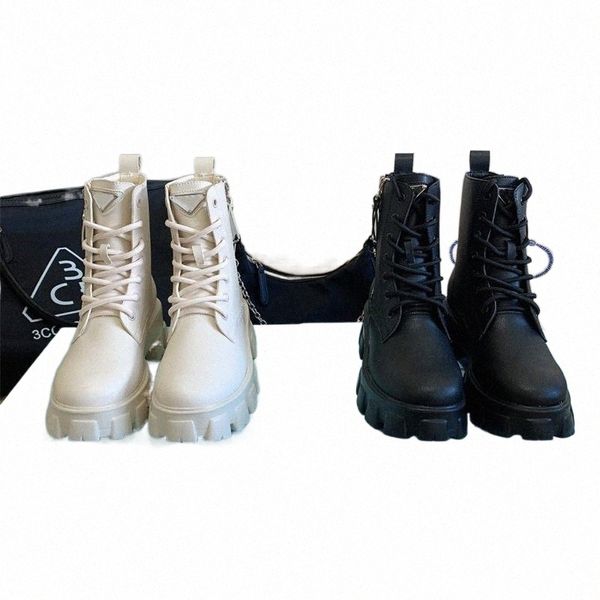 

2022 boots designer womens martin boots high heels sneakers platform casual luxury leather fashion zipper snow wedding party prom and ankle, Black