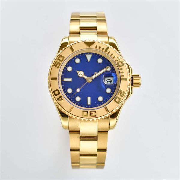 

designer men watch outdoor waterproof sports wristwatches fashion round dial folding button mechanical wristwatches professional blue clock, Slivery;brown