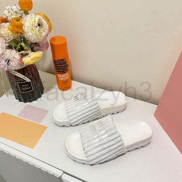 

sandals designer 2022 spring and summer one line with letters embroidery fashion towel cloth round head anti-skid thick bottom wearing women, Black