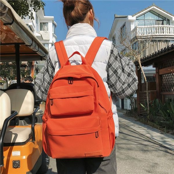 

school bags arrive women casual nylon backpack large for teenage girls waterproof travel lap220829