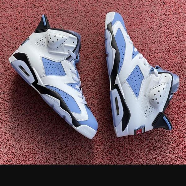 

6 unc men basketball shoes 6s university blue white-college navy-black outdoor sneakers trainers sports ct8529-410 with bo293a