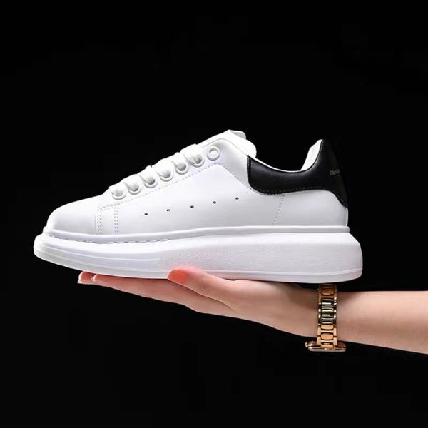 

luxury casual shoes high-men's and women's heightened thick bottom summer all-match leather casual sports shoes, Black