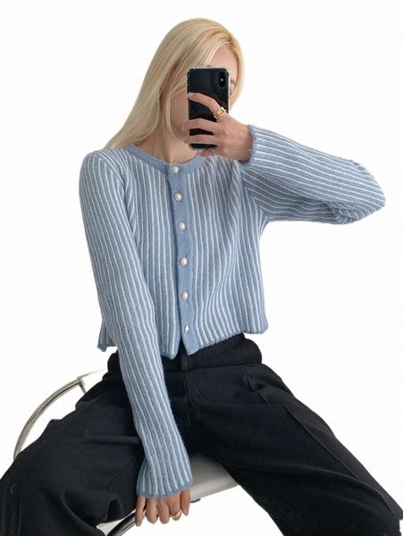 

women's sweaters dazy striped pattern button up cardigan r6ln#, White;black