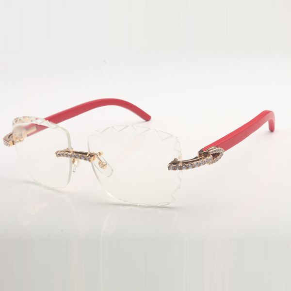 

xl diamonds glasses frame 3524028 with wood legs and 58mm clear cut lenses thickness 3.0mm, Silver