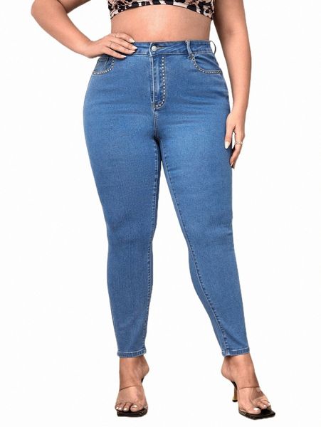 

women's jeans plus high waist skinny jeans 2022 new t3bz#, Blue