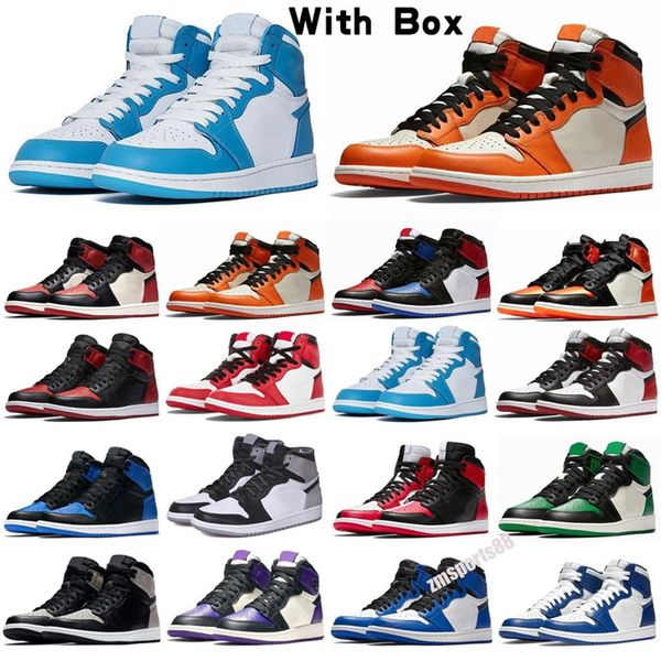 

2021 jump 1 men women basket ball shoes 1s smoke grey high og bio hack bloodline satin-snake university blue trainers sneakers with box268h, Black;brown