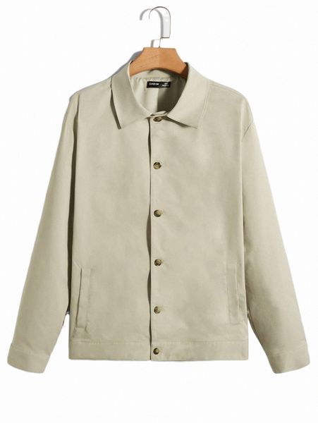 

men's jackets men solid button front jacket 2022 new p4hc#, Black;brown