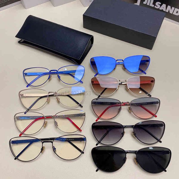 

sunglasses literary oval metal small frame pk slm390 for women retro classic streetwear gradient shade driving glasses 2022 new, White;black