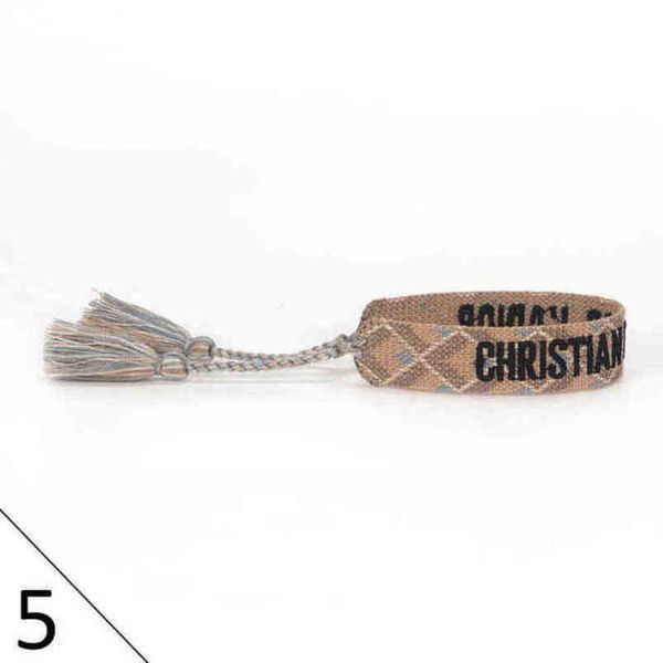 

brand luxury braided bracelet adjustable woven friendship bangle for womens mens designer letter embroidery rope bracelets jewelry gift code, Golden;silver