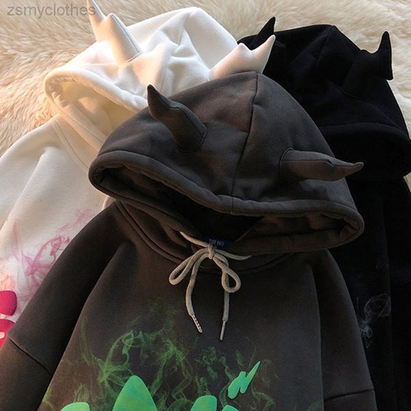 

y2k women sweatshirts 2022 autumn new harajuku letter print oversized hoodie pullover vintage gothic aesthetic hooded sweatshirt, Black