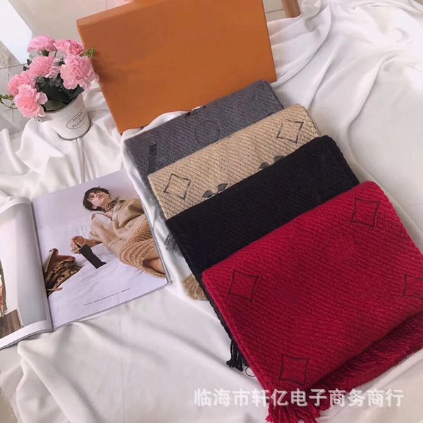 

evening bags tang yan star same wool scarf autumn winter female cashmere shawl warm red tassel silk square